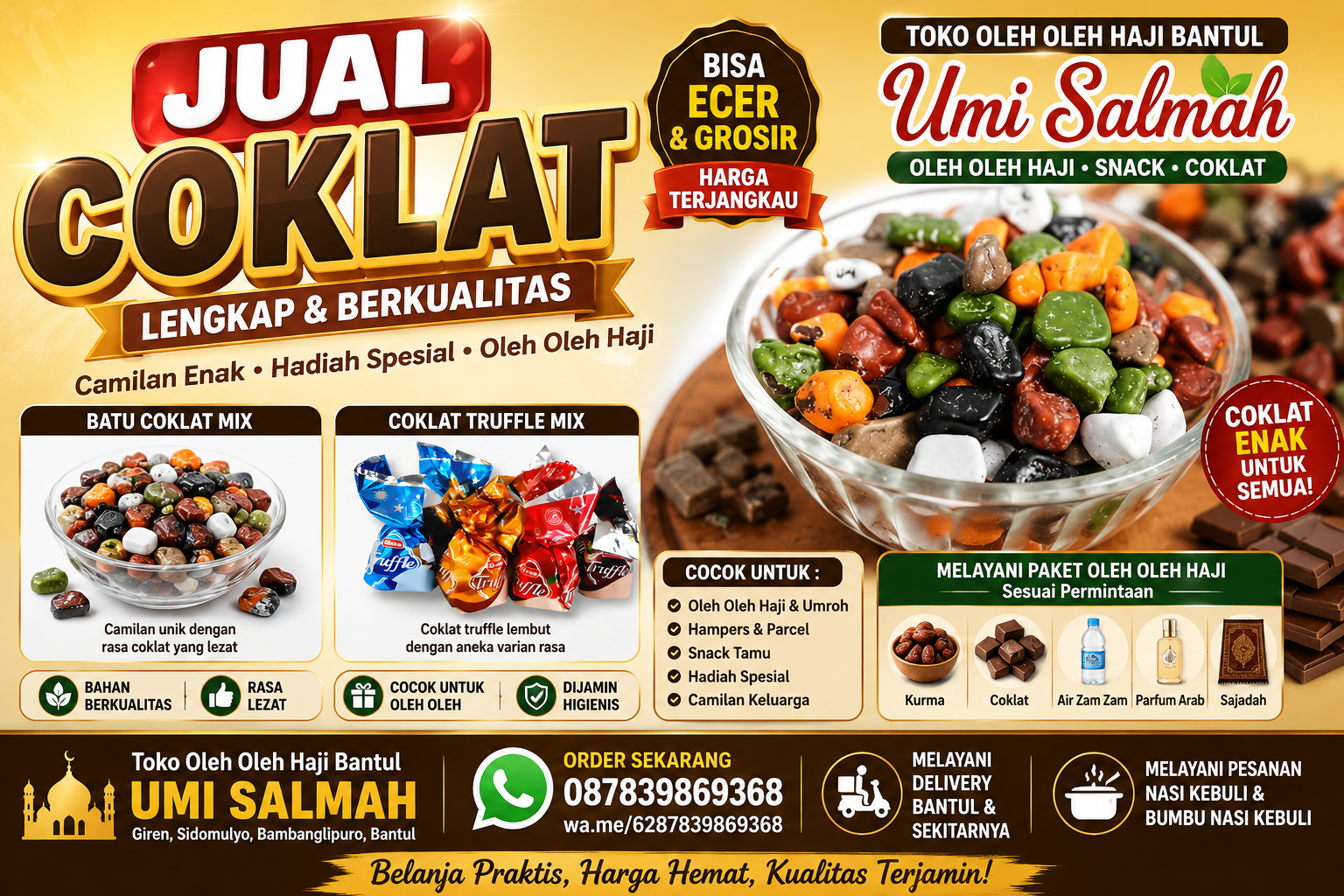 jual coklat arab bantul