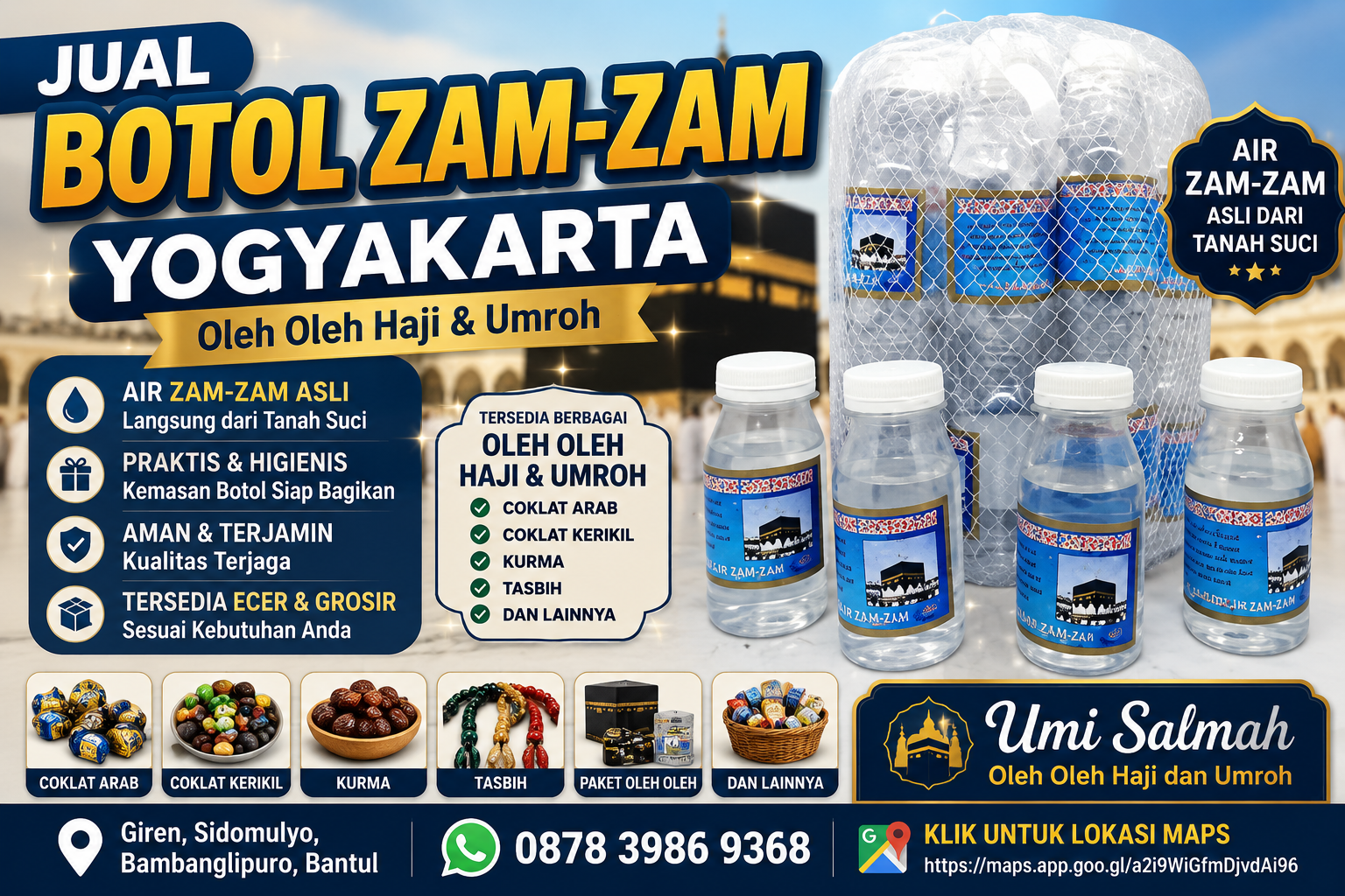 jual botol zam-zam yogyakarta