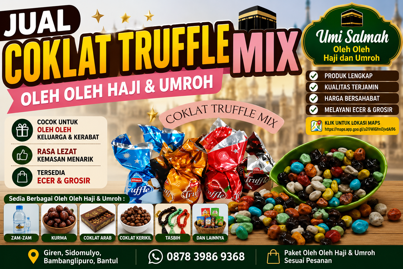 jual coklat arab bantul